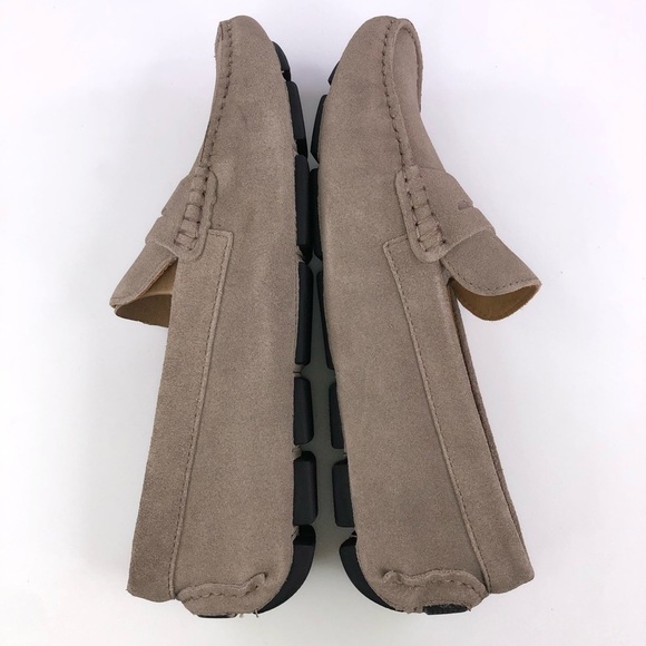 The Men’s Store Bloomingdales Dark Grey Penny Driver Loafer Shoes - Picture 2 of 8